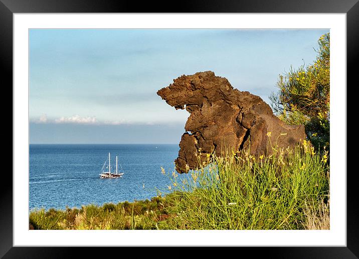 Italy_Sicily_Islands_Eolie_Vulcano_Valley_Of_Monst Framed Mounted Print by Donatella Piccone