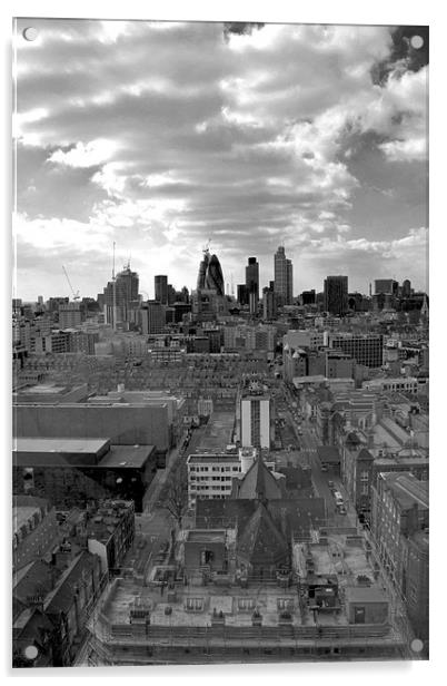 City of London Skyline BW Acrylic by David French