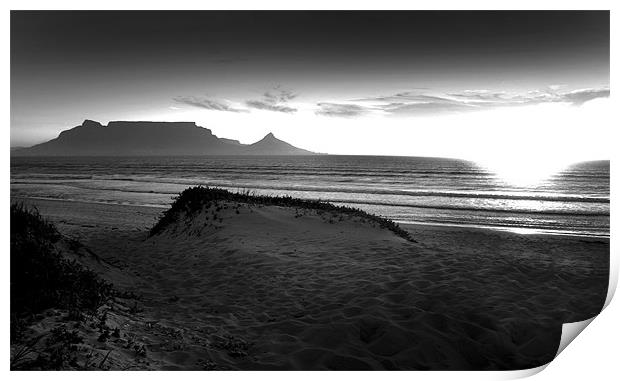Table Mount cape town Print by Chris Barker