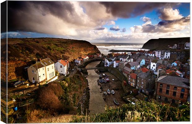 Staithes Canvas Print by Dave Hudspeth Landscape Photography