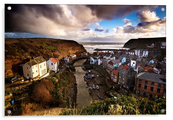 Staithes Acrylic by Dave Hudspeth Landscape Photography