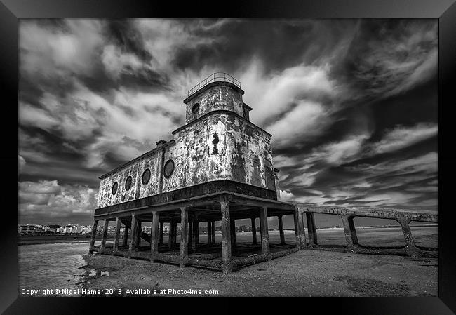 Lifeboat Station BW Framed Print by Wight Landscapes