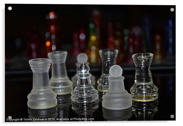 Chess set Acrylic by Telmo Zaldivar Jr