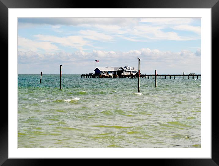 Florida fishing pier Framed Mounted Print by Regis Yaworski