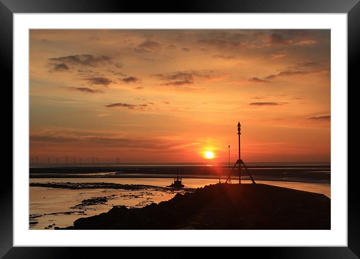 Crosby Sunset Framed Mounted Print by Phillip Orr