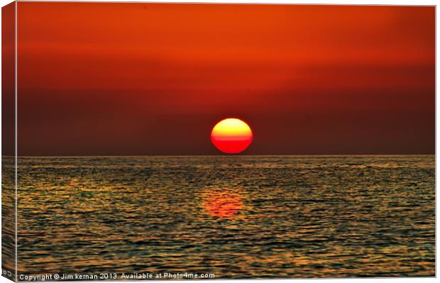 A Majestic Sunset Canvas Print by Jim kernan