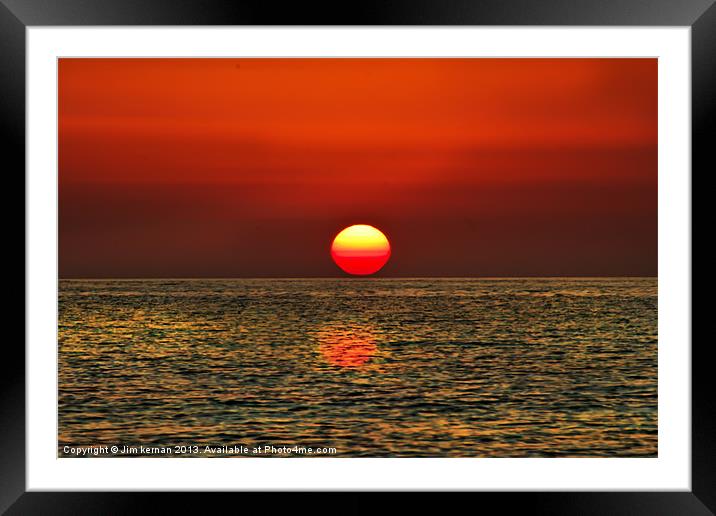 A Majestic Sunset Framed Mounted Print by Jim kernan