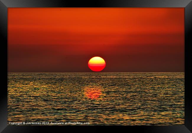 A Majestic Sunset Framed Print by Jim kernan