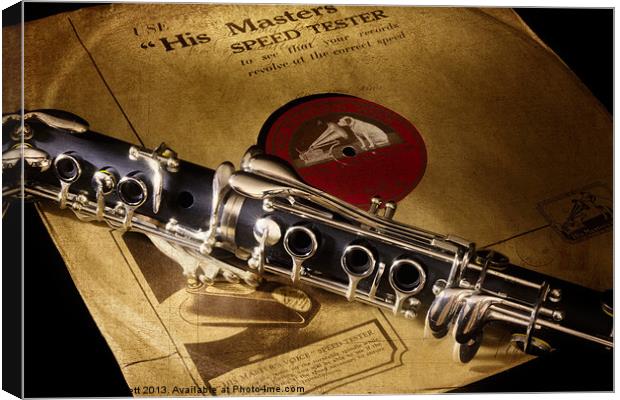 His Masters Voice and The Clarinet Canvas Print by Ann Garrett