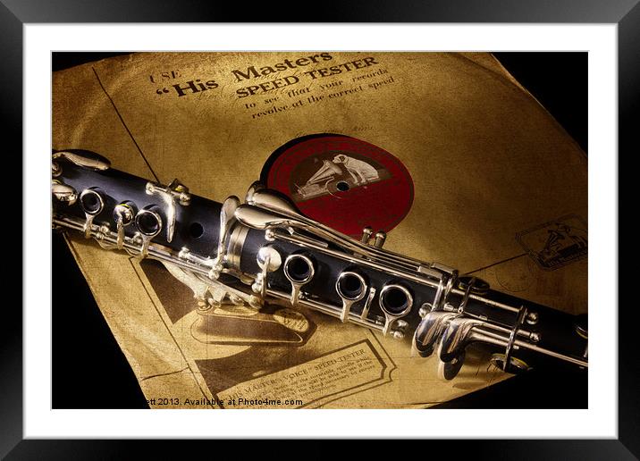 His Masters Voice and The Clarinet Framed Mounted Print by Ann Garrett