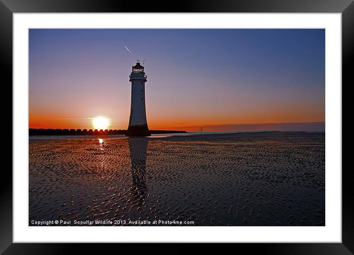 Perch Rock Lighthouse Framed Mounted Print by Paul Scoullar