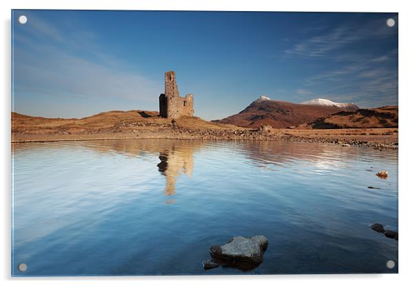 Ardvreck Castle Sunrise Acrylic by Maria Gaellman