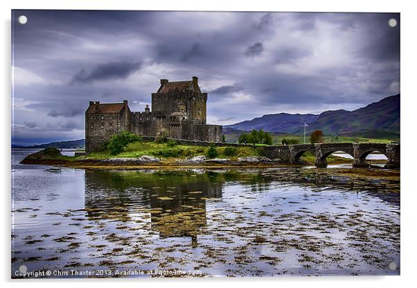 Majestic Eilean Donan Castle A Picturesque Highlan Acrylic by Chris Thaxter