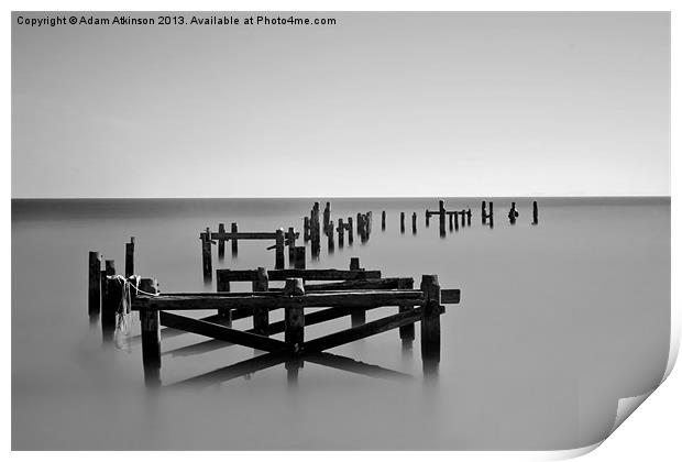 Swanage Old Pier Print by Adam Atkinson