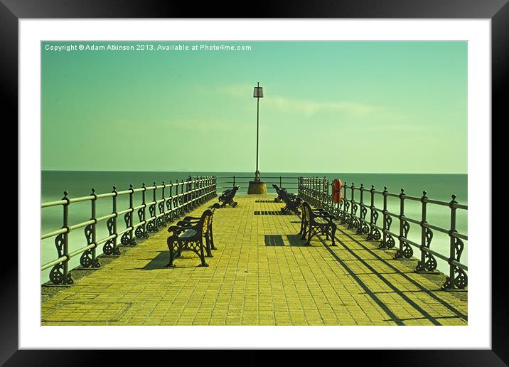Swanage Jetty Vintage Framed Mounted Print by Adam Atkinson