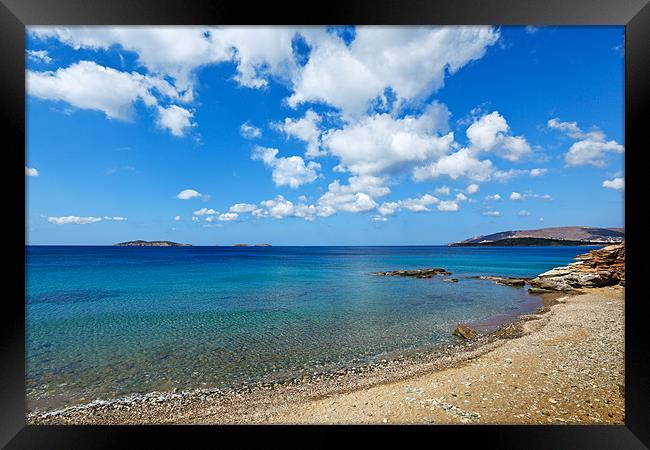 Andros island, Greece Framed Print by Constantinos Iliopoulos