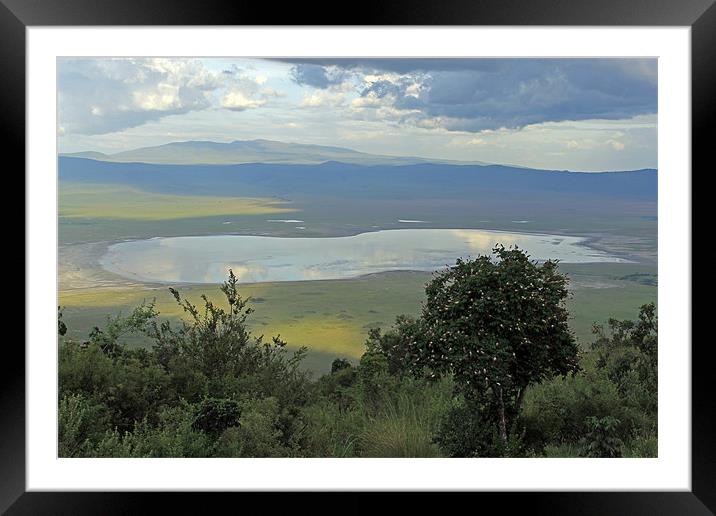 Ngorongoro Crater Framed Mounted Print by Tony Murtagh