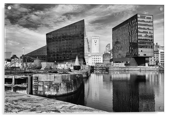 Liverpool Docks Waterfront Acrylic by Wayne Molyneux