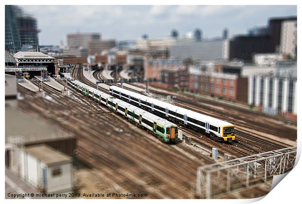 Toy-Trains Print by michael perry
