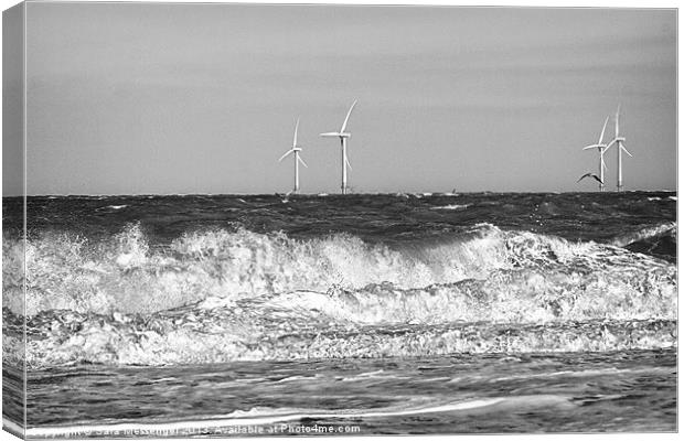North sea wind turbines Canvas Print by Sara Messenger