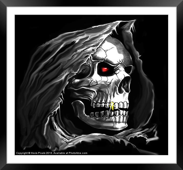 Grim Reaper Framed Mounted Print by Dave Burden