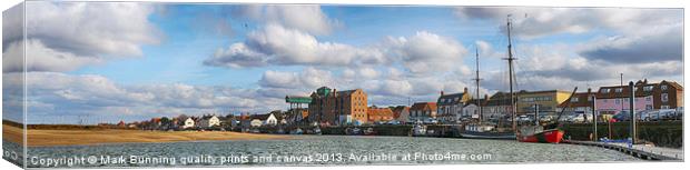 Wells Harbour Panoramic Canvas Print by Mark Bunning