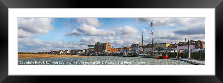 Wells Harbour Panoramic Framed Mounted Print by Mark Bunning