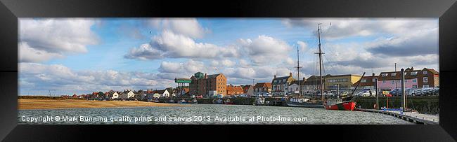 Wells Harbour Panoramic Framed Print by Mark Bunning