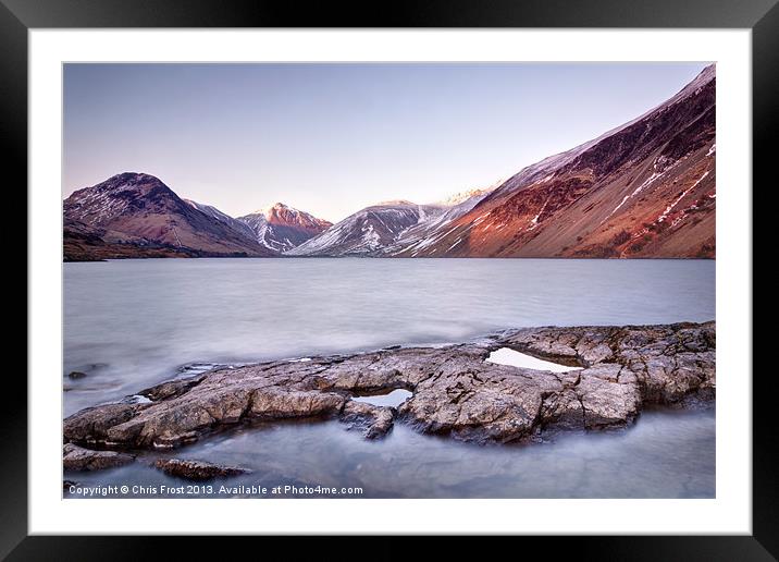 Wast Water Sun Down Framed Mounted Print by Chris Frost