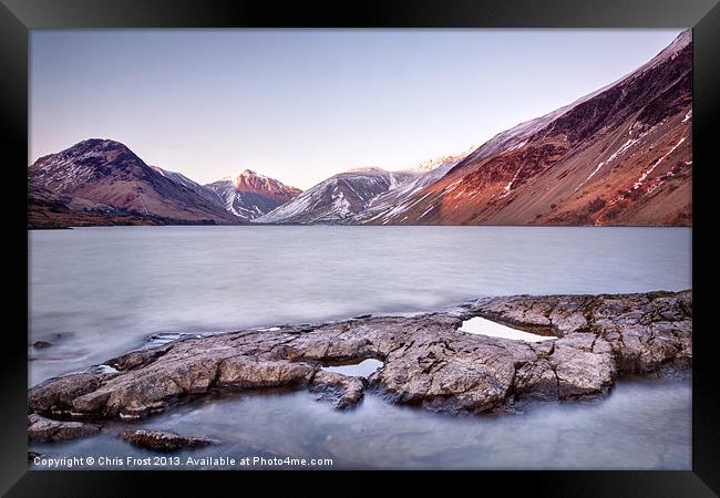 Wast Water Sun Down Framed Print by Chris Frost