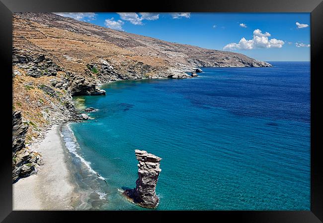 Andros island, Greece Framed Print by Constantinos Iliopoulos