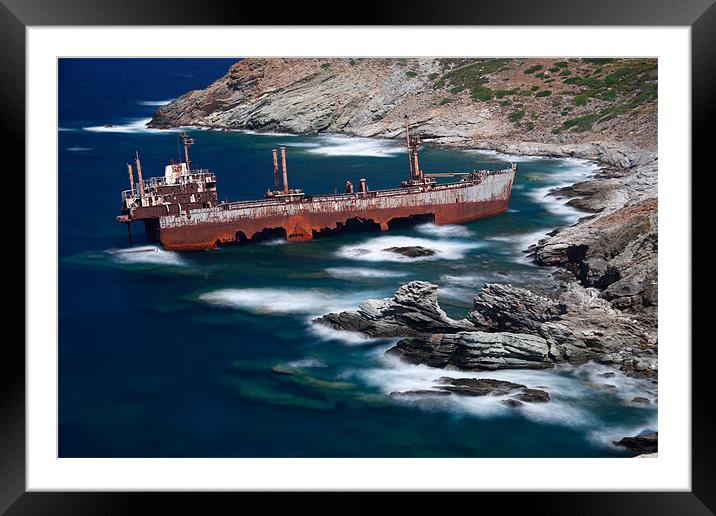 Andros, Greece Framed Mounted Print by Constantinos Iliopoulos