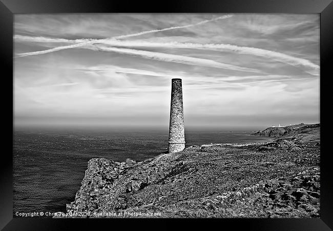 Levant to Pendeen View Black and White Framed Print by Chris Thaxter