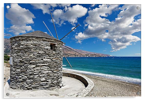 Andros island, Greece Acrylic by Constantinos Iliopoulos