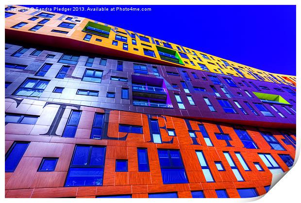 The Chips Building Manchester Print by Sandra Pledger