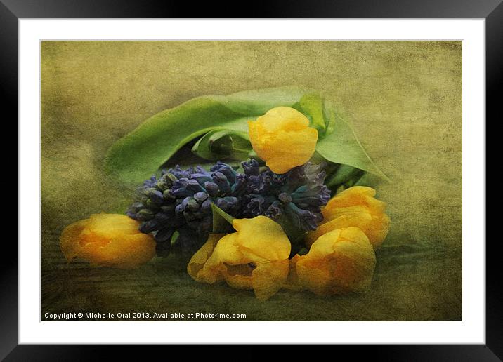 Spring Bouquet Framed Mounted Print by Michelle Orai