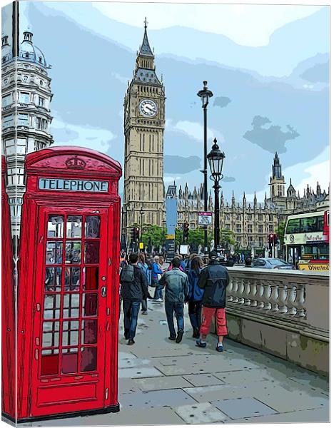 London Scene Canvas Print by Jackie Forrest