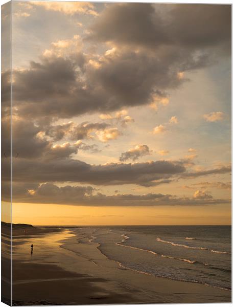 Seahouses Sunset Canvas Print by Tracey Whitefoot