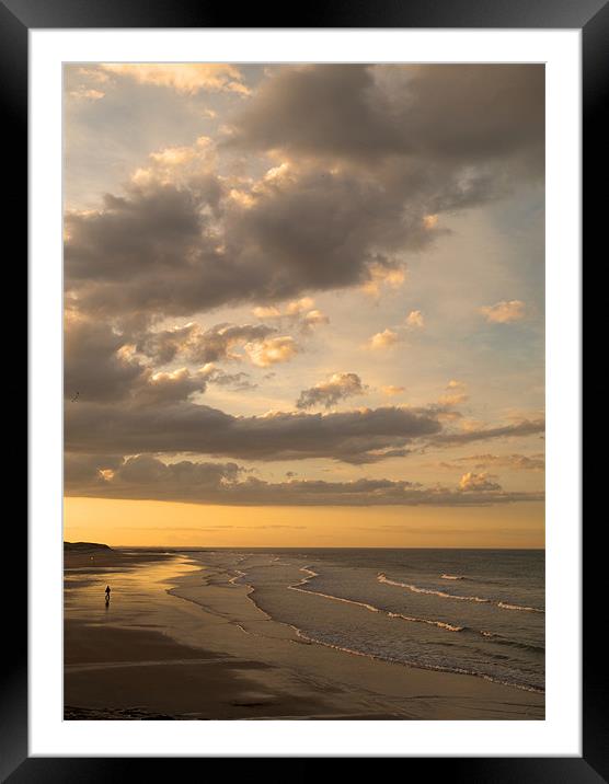 Seahouses Sunset Framed Mounted Print by Tracey Whitefoot