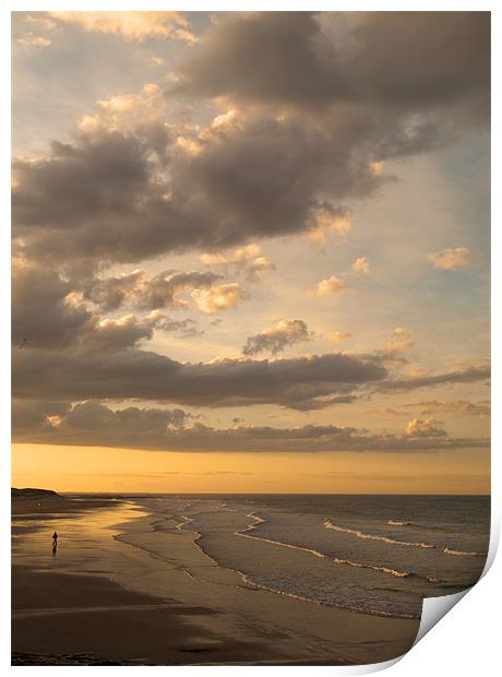 Seahouses Sunset Print by Tracey Whitefoot
