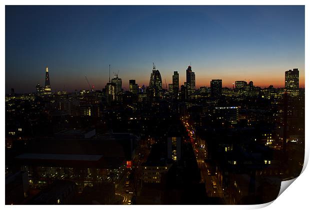 2013 City of London Skyline Print by David French