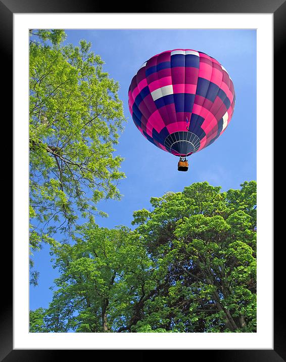Balloon in flight Framed Mounted Print by Peter Cope