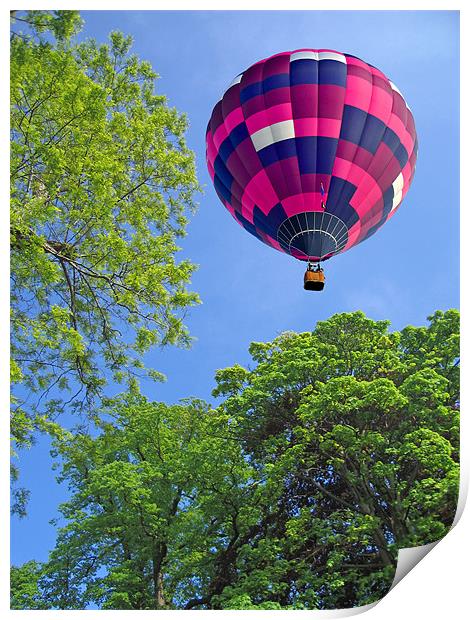 Balloon in flight Print by Peter Cope
