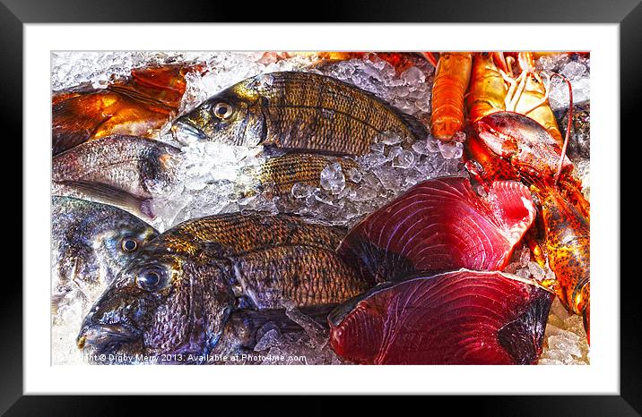 Seafood Framed Mounted Print by Digby Merry