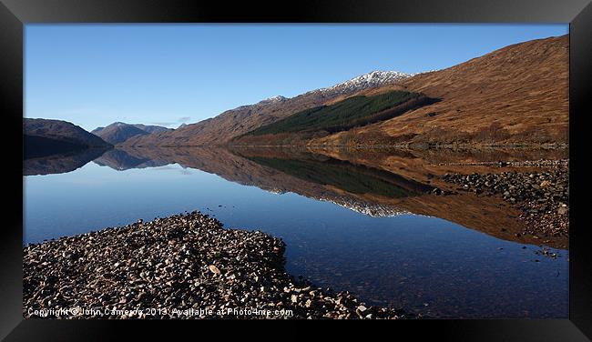 Loch Arkaig reflections. Framed Print by John Cameron