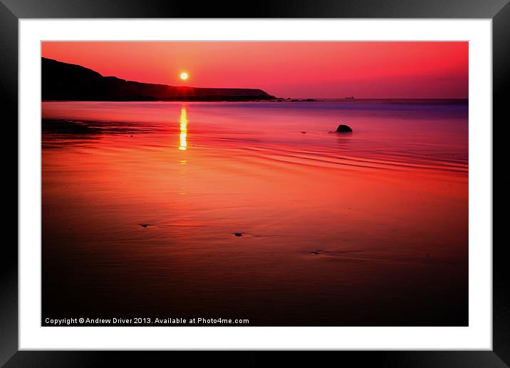 Beach Sunrise II Framed Mounted Print by Andrew Driver