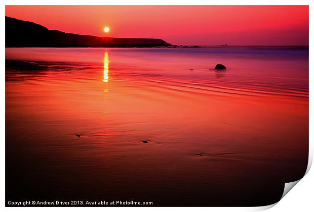 Beach Sunrise II Print by Andrew Driver