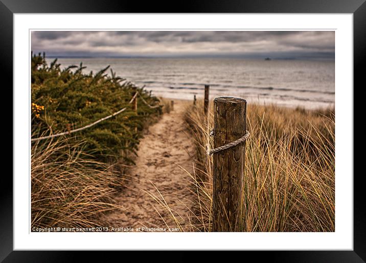 The Grass and the Sea Framed Mounted Print by stuart bennett