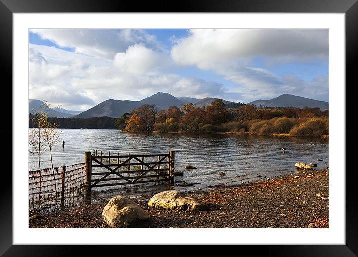 View across Derwentwater Framed Mounted Print by Ian Duffield