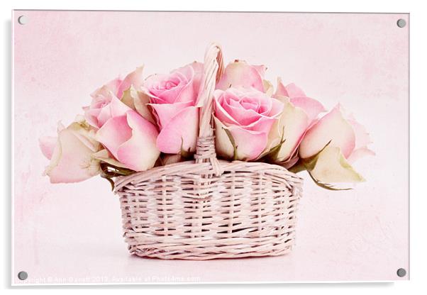 Rose Basket Acrylic by Ann Garrett